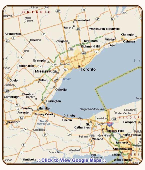 Map Of Toronto And Surrounding Areas Map Of Campus